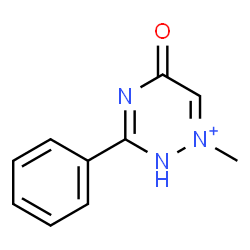 ChemSpider 2D Image | 1-Methyl-5-oxo-3-phenyl-2,5-dihydro-1,2,4-triazin-1-ium | C10H10N3O