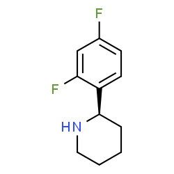 ChemSpider 2D Image | (2R)-2-(2,4-Difluorophenyl)piperidine | C11H13F2N