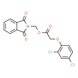 ChemSpider 2D Image | (1,3-Dioxo-1,3-dihydro-2H-isoindol-2-yl)methyl (2,4-dichlorophenoxy)acetate | C17H11Cl2NO5
