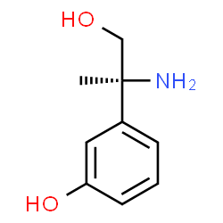 ChemSpider 2D Image | 3-[(2S)-2-Amino-1-hydroxy-2-propanyl]phenol | C9H13NO2