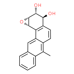 ChemSpider 2D Image | (1aR,2R,3S,11cS)-6-Methyl-1a,2,3,11c-tetrahydrotetrapheno[1,2-b]oxirene-2,3-diol | C19H16O3