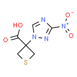 ChemSpider 2D Image | 3-(3-Nitro-1H-1,2,4-triazol-1-yl)-3-thietanecarboxylic acid | C6H6N4O4S