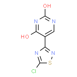 ChemSpider 2D Image | 5-(5-Chloro-1,2,4-thiadiazol-3-yl)-2,4-pyrimidinediol | C6H3ClN4O2S