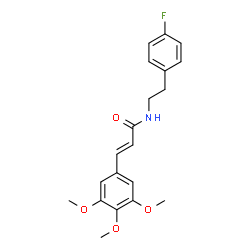 ChemSpider 2D Image | (2E)-N-[2-(4-Fluorophenyl)ethyl]-3-(3,4,5-trimethoxyphenyl)acrylamide | C20H22FNO4