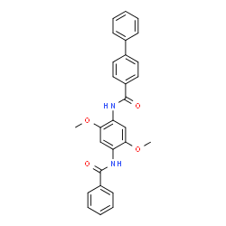 ChemSpider 2D Image | N-[4-(Benzoylamino)-2,5-dimethoxyphenyl]-4-biphenylcarboxamide | C28H24N2O4