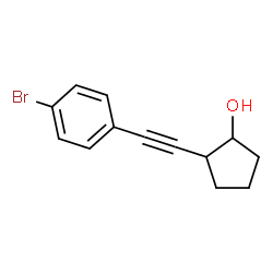 ChemSpider 2D Image | 2-[(4-Bromophenyl)ethynyl]cyclopentanol | C13H13BrO