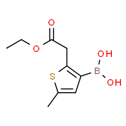 ChemSpider 2D Image | [2-(2-Ethoxy-2-oxoethyl)-5-methyl-3-thienyl]boronic acid | C9H13BO4S