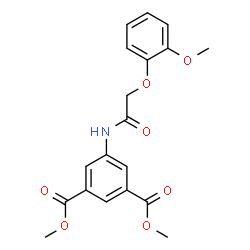 ChemSpider 2D Image | Dimethyl 5-{[(2-methoxyphenoxy)acetyl]amino}isophthalate | C19H19NO7