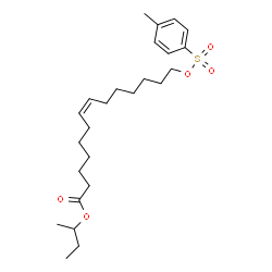 ChemSpider 2D Image | sec-Butyl (7Z)-14-{[(4-methylphenyl)sulfonyl]oxy}-7-tetradecenoate | C25H40O5S