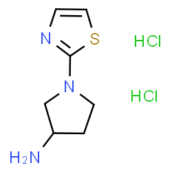 ChemSpider 2D Image | 1-(1,3-Thiazol-2-yl)-3-pyrrolidinamine dihydrochloride | C7H13Cl2N3S