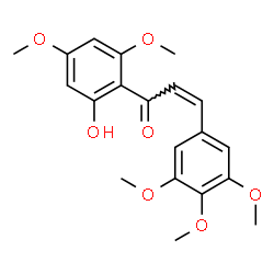 ChemSpider 2D Image | (2Z)-1-(2-Hydroxy-4,6-dimethoxyphenyl)-3-(3,4,5-trimethoxyphenyl)-2-propen-1-one | C20H22O7