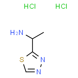 ChemSpider 2D Image | 1-(1,3,4-Thiadiazol-2-yl)ethanamine dihydrochloride | C4H9Cl2N3S
