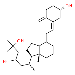 ChemSpider 2D Image | (3S,5Z,7E,14xi)-9,10-Secocholesta-5,7,10-triene-3,23,25-triol | C27H44O3