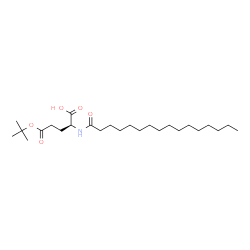 ChemSpider 2D Image | (2S)-5-[(2-Methyl-2-propanyl)oxy]-5-oxo-2-(palmitoylamino)pentanoic acid (non-preferred name) | C25H47NO5