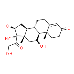 ChemSpider 2D Image | (16beta)-11,16,17,21-Tetrahydroxypregn-4-ene-3,20-dione | C21H30O6