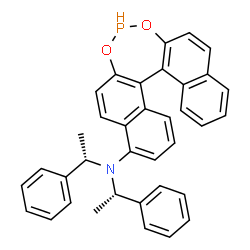 ChemSpider 2D Image | N,N-Bis[(1S)-1-phenylethyl]dinaphtho[2,1-d:1',2'-f][1,3,2]dioxaphosphepin-8-amine | C36H30NO2P