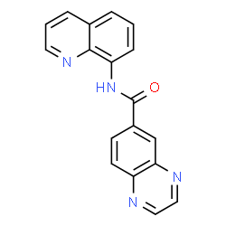 ChemSpider 2D Image | N-(8-Quinolinyl)-6-quinoxalinecarboxamide | C18H12N4O