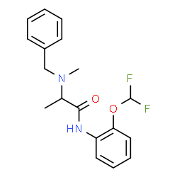ChemSpider 2D Image | N~2~-Benzyl-N-[2-(difluoromethoxy)phenyl]-N~2~-methylalaninamide | C18H20F2N2O2