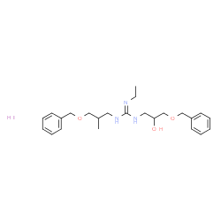 ChemSpider 2D Image | 1-[3-(Benzyloxy)-2-hydroxypropyl]-3-[3-(benzyloxy)-2-methylpropyl]-2-ethylguanidine hydroiodide (1:1) | C24H36IN3O3