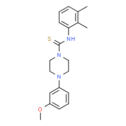 ChemSpider 2D Image | N-(2,3-Dimethylphenyl)-4-(3-methoxyphenyl)-1-piperazinecarbothioamide | C20H25N3OS