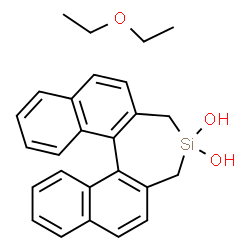 ChemSpider 2D Image | 3,5-Dihydro-4H-dinaphtho[2,1-c:1',2'-e]silepine-4,4-diol - ethoxyethane (1:1) | C26H28O3Si