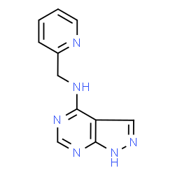 ChemSpider 2D Image | N-(2-Pyridinylmethyl)-1H-pyrazolo[3,4-d]pyrimidin-4-amine | C11H10N6