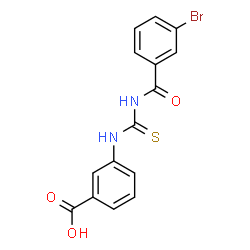 ChemSpider 2D Image | 3-{[(3-Bromobenzoyl)carbamothioyl]amino}benzoic acid | C15H11BrN2O3S