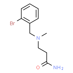 ChemSpider 2D Image | N~3~-(2-Bromobenzyl)-N~3~-methyl-beta-alaninamide | C11H15BrN2O