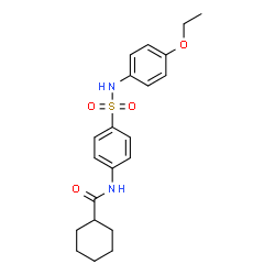 ChemSpider 2D Image | N-{4-[(4-Ethoxyphenyl)sulfamoyl]phenyl}cyclohexanecarboxamide | C21H26N2O4S