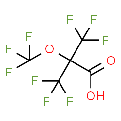 ChemSpider 2D Image | 3,3,3-Trifluoro-2-(trifluoromethoxy)-2-(trifluoromethyl)propanoic acid | C5HF9O3