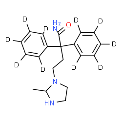 ChemSpider 2D Image | 4-(2-Methyl-1-imidazolidinyl)-2,2-bis[(~2~H_5_)phenyl]butanamide | C20H15D10N3O