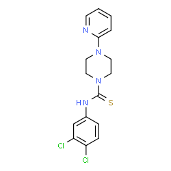 ChemSpider 2D Image | N-(3,4-Dichlorophenyl)-4-(2-pyridinyl)-1-piperazinecarbothioamide | C16H16Cl2N4S