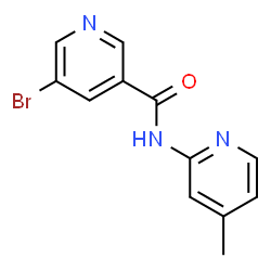 ChemSpider 2D Image | 5-Bromo-N-(4-methyl-2-pyridinyl)nicotinamide | C12H10BrN3O