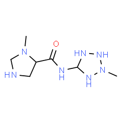 ChemSpider 2D Image | 3-Methyl-N-(2-methyl-5-tetrazolidinyl)-4-imidazolidinecarboxamide | C7H17N7O