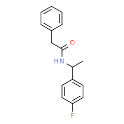 ChemSpider 2D Image | N-[1-(4-Fluorophenyl)ethyl]-2-phenylacetamide | C16H16FNO