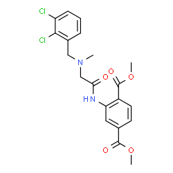 ChemSpider 2D Image | Dimethyl 2-{[N-(2,3-dichlorobenzyl)-N-methylglycyl]amino}terephthalate | C20H20Cl2N2O5