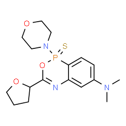 ChemSpider 2D Image | N,N-Dimethyl-1-(4-morpholinyl)-3-(tetrahydro-2-furanyl)-1H-2,4,1-benzoxazaphosphinin-6-amine 1-sulfide | C17H24N3O3PS