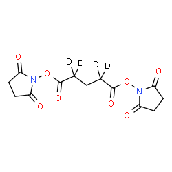 ChemSpider 2D Image | 1,1'-{[1,5-Dioxo(2,2,4,4-~2~H_4_)-1,5-pentanediyl]bis(oxy)}di(2,5-pyrrolidinedione) | C13H10D4N2O8