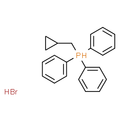ChemSpider 2D Image | (Cyclopropylmethyl)(triphenyl)phosphorane hydrobromide (1:1) | C22H24BrP