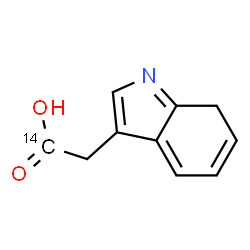 ChemSpider 2D Image | 7H-Indol-3-yl(1-~14~C)acetic acid | C914CH9NO2