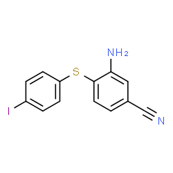 ChemSpider 2D Image | 3-Amino-4-[(4-iodophenyl)sulfanyl]benzonitrile | C13H9IN2S