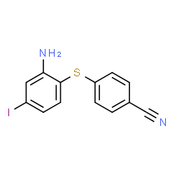 ChemSpider 2D Image | 4-[(2-Amino-4-iodophenyl)sulfanyl]benzonitrile | C13H9IN2S