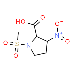 ChemSpider 2D Image | 1-(Methylsulfonyl)-3-nitroproline | C6H10N2O6S