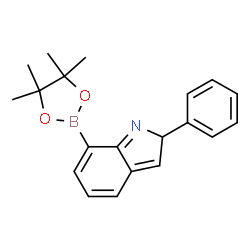 ChemSpider 2D Image | 2-Phenyl-7-(4,4,5,5-tetramethyl-1,3,2-dioxaborolan-2-yl)-2H-indole | C20H22BNO2