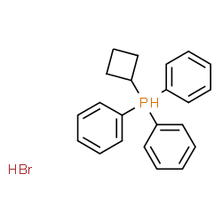 ChemSpider 2D Image | Cyclobutyl(triphenyl)phosphorane hydrobromide (1:1) | C22H24BrP