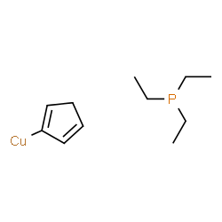 ChemSpider 2D Image | 1,4-Cyclopentadien-1-ylcopper - triethylphosphine (1:1) | C11H20CuP