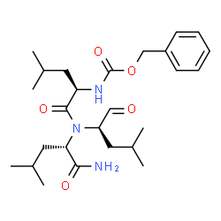 ChemSpider 2D Image | N-[(Benzyloxy)carbonyl]-D-leucyl-N~2~-[(2R)-4-methyl-1-oxo-2-pentanyl]-L-leucinamide | C26H41N3O5