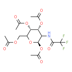 ChemSpider 2D Image | 1,3,4,6-Tetra-O-acetyl-2-deoxy-2-[(trifluoroacetyl)amino]-beta-L-erythro-hexopyranose | C16H20F3NO10