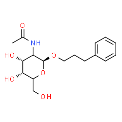 ChemSpider 2D Image | 3-Phenylpropyl 2-acetamido-2-deoxy-beta-L-erythro-hexopyranoside | C17H25NO6