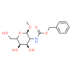 ChemSpider 2D Image | Methyl 2-{[(benzyloxy)carbonyl]amino}-2-deoxy-alpha-L-erythro-hexopyranoside | C15H21NO7